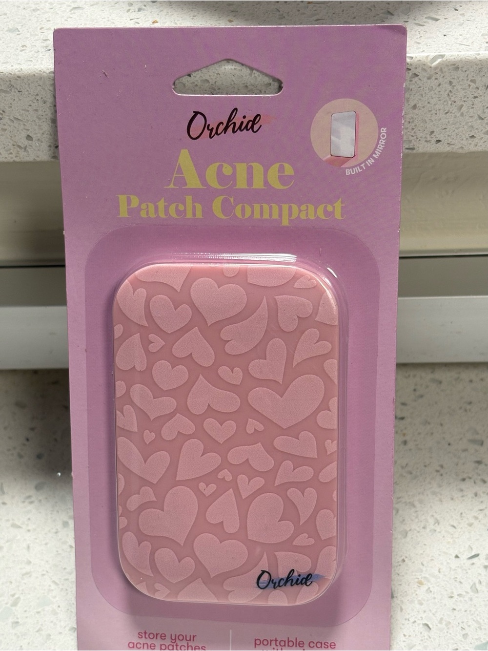 No Boundaries Pink Heart Pattern Acne Patch Compact